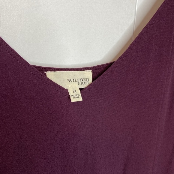 Wilfred Deep Purple Burgundy Thin Strap mini shift dress - VNeck - Med - - Picture 2 of 7